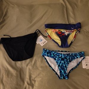 Lot of 3 Athleta NWT bikini bottoms! Size XXS